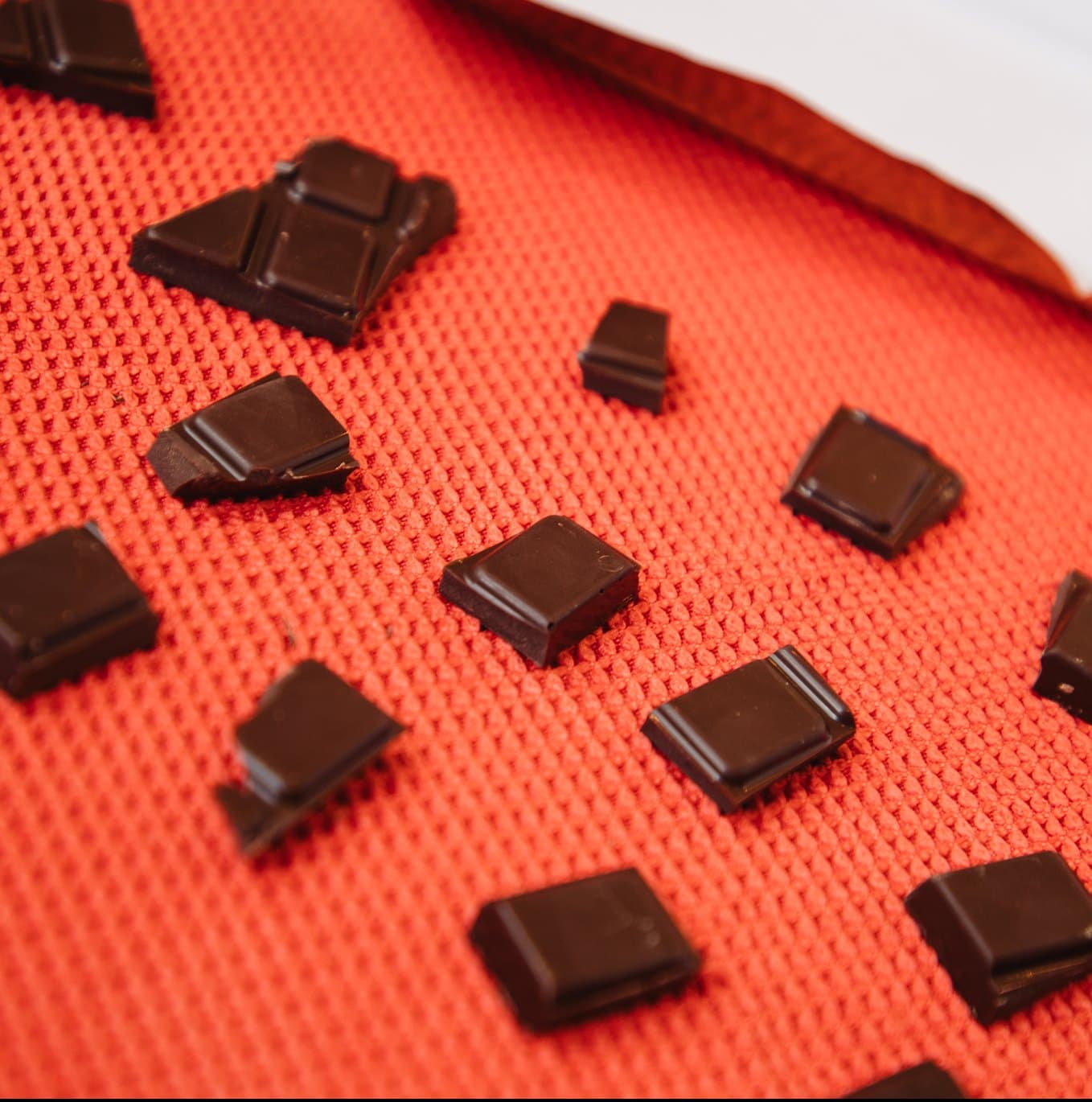 Chocolate squares scattered